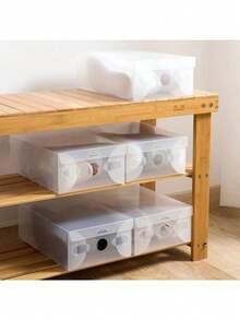 10pcs Foldable Transparent Plastic Shoe Boxes - Waterproof Dustproof Stackable Plastic Storage Boxes Suitable For Shoes, Sneakers, High Heels, Clothes And Other Items - Foldable Durable Containers Suitable For Wardrobe Apartment Small Space Dormitory Bedroom - View 13