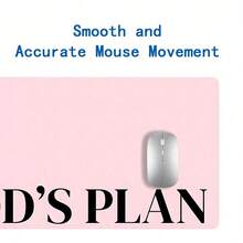 One "GOD'S PLAN" Pink Oversized Mouse Pad Featuring Stitched Edges And A Non-Slip Rubber Base; Suitable For Home Offices And Ideal As A Gift For Friends Or Women. It Serves As Both A Gaming Mouse Pad And A Practical Desk Accessory. - Mouse Pad - View 3