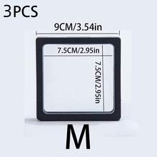 Black Square Transparent Plastic Floating Box, Medium To Large Size, Suitable For Storing Necklaces, Rings, Bracelets, Sweater Chains, Dust-Proof, Moisture-Proof, Shock-Resistant, Perfect For Daily Use And Jewelry Display - Black - View 13