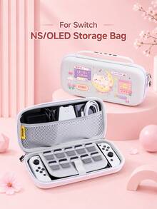 Xingji Switch2 (2025) 遊戲主機保護殼，Y2K 風格，卡通像素貓插圖圖案，適用於 Switch NS/Switch OLED/Switch Lite，TPU 軟殼，通用保護套，Switch 控制器保護殼，Switch 遊戲配件，適用於 遊戲控制器收納袋，防摔、防滑、防刮，美觀，家庭與朋友的最佳選擇 - 查看 23