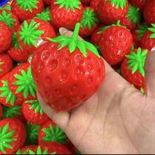 Screaming Strawberry Ball Soft Squeezable Crunchy Realistic Food Fruit Handmade Stress Relief Toy Soft Mochi Squeeze Fingertip Toy Soft Crunchy Silicone Bead Squeeze Toy - Multicolor - View 10