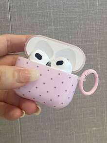 Casing Earphone Minimalis Motif Polkadot Lucu dan Bergaya, Kompatibel dengan Pro 2/Pro/4/3/2/Pro 3 - Berwarna merah muda - View 3