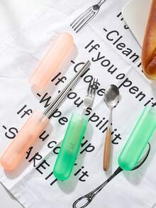 5/2/1pc Random Color Portable Travel Toothbrush Set, Candy Color Matte Felt Toothbrush Head Protective Cover, Dust-Proof Toothbrush Storage Box - Multicolor - View 4