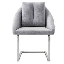Dining Chair Set Grey Velvet 4 Pieces - Modern Rotating Chair - 灰色 - 查看 8
