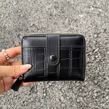 Women's Snap Button Zipper Wallet With Multiple Card Slots - Multicolor - View 11