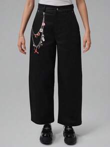 Jordan Women's AS W J FLT 91 WL Baggy Pants Woven Long Pants IR6307-010 - Black - View 1