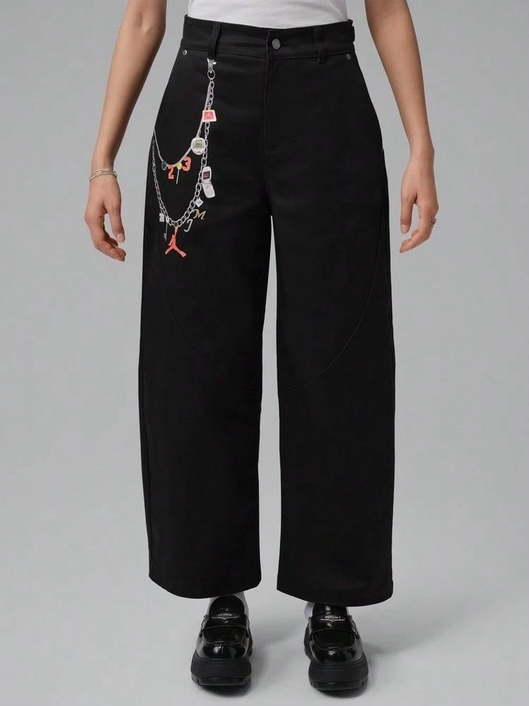 Jordan Women's AS W J FLT 91 WL Baggy Pants Woven Long Pants IR6307-010 - Black - View 1