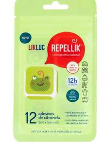 Adesivo Repelente Repellik Likluc Proteção Contra Mosquitos Natural e Seguro para Bebes e Crianças a 100% natural base de Citronela - Tamanho Único - Visão 4