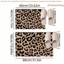 1 buah Keset Kamar Mandi Motif Leopard, Cocok untuk Kamar Mandi, Toilet, Kamar Tidur, Pintu Dapur dan Dekorasi Rumah, Dapat Digunakan Sepanjang Musim - A - View 4