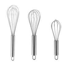 1pc/3pcs Stainless Steel Ball Whisk Set, Upgraded Cooking Whisk, Suitable For Mixing, Beating, Stirring And Whisking - Silver - View 1