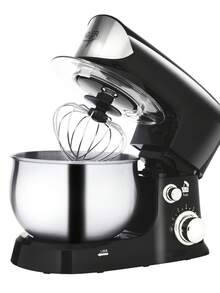 Planetary Mixer ADLER AD 4226B 1200W, Electric Stand Food Mixer With 3L Inox Stainless Steel Bowl, 6 Speed Control, Pulse Function, Dough Kneading Hook, Mixing Beater, Egg Whisk, Splash Guard, Overload Protection And Suction Feet - EU E Type Plug(220-240V) - View 3