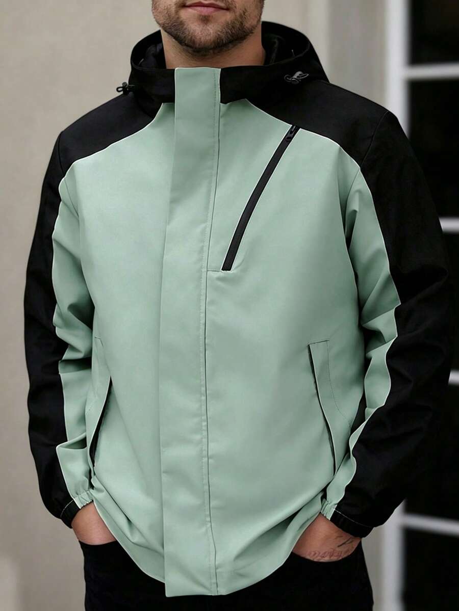 Men's Lightweight Zip-Up Jacket, Comfortable, Casual, Outdoor, Spring/Autumn