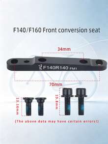 ZRACE Road Bike Disc Brake Flat Mount Adapter 140-160mm, Front 140/160mm Adapter, Rear 160mm Adapter - Black - View 5