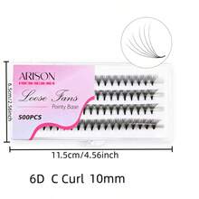 ARISON 鬆散扇形假睫毛 6D 14D 快速扇形睫毛 貓眼妝感 化妝工具 貂毛般柔軟輕盈假睫毛 - C - 查看 8