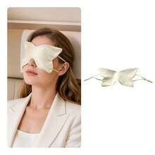 1PC Double Sided Faux Silk Satin Eye Mask Zero Pressure Butterfly Sleep Mask Light Blocking For Travel Nap - Multicolor - View 12