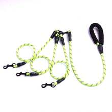 1 Pair 2-Dog Leash Outdoor Dual-Head Triple Dog Chain Suitable For Golden Retriever Shiba Inu Small Medium Large Dogs P-Chain Dog Walking Leash - Multicolor - View 5