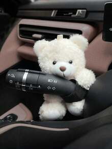 Car Interior Gear Shift Lever Decoration, Fashion Creative Women's Gear Shift Decor, Can Be Installed On Gear Shift Lever, Turn Signal Lever Or Wiper Lever, Soft Panda Decoration, Easy To Install, Suitable For Most Car Models - A - View 9