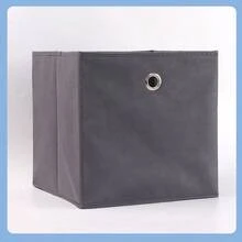 Cube Storage Bin With Oval Handle Non-Woven Foldable Large Capacity Closet Organizer For Clothes Bedding Toys - View 12
