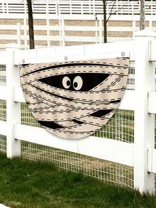 Creative Printed Halloween Semi-Circle Fan-Shaped Hanging Banners, Outdoor Fence Porch Party Venue Decoration Props, American Yard Atmosphere Decor, Holiday Gift For Family - Multiple Styles - View 15