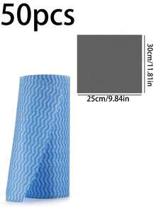 Slouchy Person Disposable Cleaning Cloth Roll, 50/200pcs 25*30cm Thickened Non-Woven Fabric, Kitchen Dishwashing Oil-Absorbing Cloth, Dry And Wet Use, Bathroom, Car, Stove Top Universal Reusable Scouring Pad - Multicolor - View 11