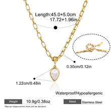 S SHOPBOHO 1件極簡水晶鋯石吊墜項鍊，新娘飾品，高品質不鏽鋼，日常基礎珠寶配件 - 頸鍊 - 查看 13