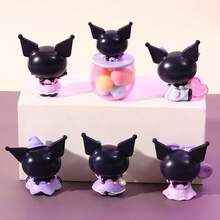 Miniso Sanrio Trick Or Treat Series Blind Box Cartoon Kuromi Doll Anime Series Action Figure Model Toy Figures Desktop Decor Christmas Birthday Gift (Random Delivery,1pc) - Black - View 3