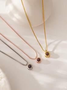 1 buah Kalung Proyeksi Manik Bulat Indah yang Disesuaikan dengan Desain Tersembunyi, Liontin dengan Chip Foto Mikro Terintegrasi untuk Membawa Kenangan Anda, Pengerjaan Berlapis Emas Tahan Lama dan Tahan Pudar, Rantai Kotak Halus Ringan dan Nyaman di Leher, Serbaguna dan Abadi untuk Pemakaian Sehari-hari. Gaya Keseluruhan Minimalis dan Sederhana, Dapat Disesuaikan dengan Gambar Keluarga, Pasangan, atau Hewan Peliharaan, Cocok untuk Hadiah Ulang Tahun dan Hari Ibu. Desain Romantis yang Elegan untuk Selera Khusus. - Gaya 3 - View 5