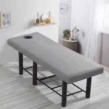 Beauty Massage Bed Cover, Face Hole Bed Cover, Elastic Bed Cover, Full Elastic Protective Cover, Solid Color Massage Therapy Bed Cover, Dust-Proof Protective Cover - Multicolor - View 13
