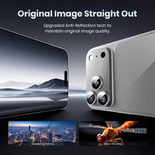 CASECOPS 2Pcs Silver Shockproof Lens Protection Film Compatible With IPhone 18 Pro/18 Pro Max/17 Pro & 17 Pro Max Lens Protector Film Full Coverage Real Machine Color Effectively Protects Camera Lens For Clearer Photos Fashionable And Stylish Birthday Gift Item - 2Pcs - View 7