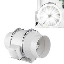6-Inch Inline Duct Fan 75W Industrial Air Extractor For Grow Room, Hydroponics, Bathroom, Kitchen - US A Type Plug(110-127V) - View 9