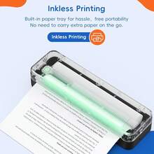 ORICO Wireless Portable Printer - Thermal Printer, Desktop Inkless Printer. Supports US Letter And A4 Folding Thermal Paper, Compatible With Smartphones And Tablets, Printing Paper Sold Separately - Black - View 7