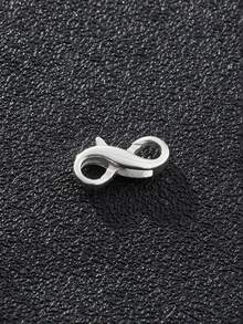 SYMFNY 1 pieza Conector de joyería con símbolo de infinito de plata de ley 925, extensor de pulsera, accesorio DIY - Hebilla en forma de 8 - Ver 6