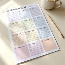 50pcs Tear-Off Planner, Macaron Color Organizer, Task Classification Planner, Suitable For Self-Planners, Planners, Self-Managers And Personal Organizers - Rectangle - View 3