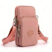 Minimalist Polyester Rectangular Multi-Pocket Zipper Crossbody Phone Bag With Adjustable Strap, For Travel, Commuting, Shopping, Daily Use - Multicolor - View 10
