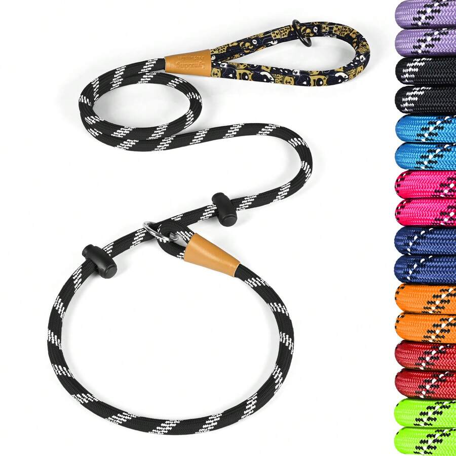 Lynxking Dog Leash Reflective, Heavy Duty Comfortable Strong Rope Leash For Large Medium Small Dogs No Pull Pet Training - Black - View 1