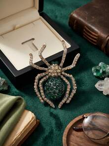 Halloween Rhinestone Spider Brooches For Women Unisex Creativity Animal Pins Party Jewelry Unique Fashion Accessories Friends Gatherings Holiday Gifts - Spider - View 33