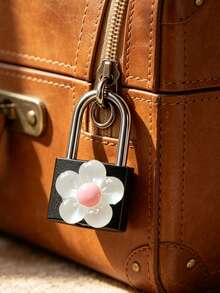 Metal Mini Padlock With Cute Transparent Flower Decoration, 2 Keys, Outdoor Small Combination Lock, No Assembly Required, Small Luggage Lock, Metal Key Lock, Suitable For Suitcase, Pencil Case, Backpack, Travel Accessories, School Locker, Sports Locker, Fence, Waterproof Combination Lock, Toolbox, Perfect For Graduation Season, Back To School, Teacher's Day Gift, Travel Accessory - Multicolor - View 5