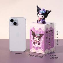Miniso Sanrio Trick Or Treat Series Blind Box Cartoon Kuromi Doll Anime Series Action Figure Model Toy Figures Desktop Decor Christmas Birthday Gift (Random Delivery,1pc) - Black - View 9