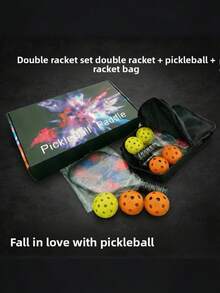 HTPICK 1 Set Fiberglass Pickleball Paddle Gift Box, Includes 2 Paddles, 4 Balls, 1 Bag, UV High-Definition Pattern Ultra-Lightweight Paddles, Fast Hitting, School Club Gym Sports Equipment Entertainment Training - Multicolor - View 4