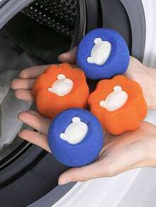 1/5pcs Pet Hair Remover Laundry Balls, Fluffy Laundry Balls, Prevent Clothes Tangling, Washing Machine Cleaning Balls, Reusable, Collect Lint, Keep Clothes And Bedding Hair-Free, Essential For Pet Owners - Multicolor - View 5