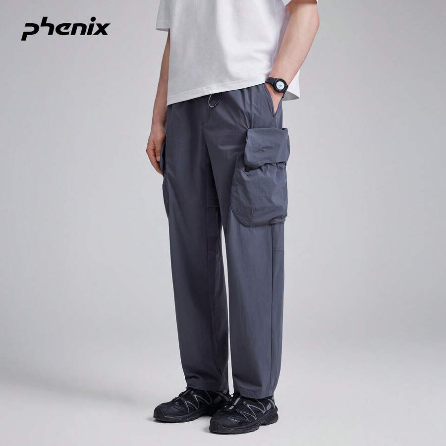Phenix ALK Men's Outdoor Cargo Pants 2026SS Sports Water-Repellent Sun-Protective Woven Long Pants - Frost Gray - View 1