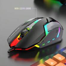 RAIKU T16 Metal Gaming Keyboard And Mouse Set, Universal Wired Keyboard With Metal Panel, 104 Keys, Backlit Keyboard With Wrist Rest, 3-Button Backlit Mouse - View 10