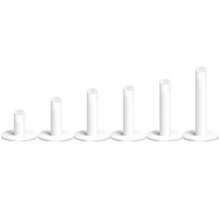 FINGER TEN Golf Rubber Tee Set 6pcs, Durable Mixed Set Includes 1.5", 2.25", 2.75", 3", 3.13", 3.75" Height Practice Tees, Suitable For Indoor, Outdoor And Driving Range Use - White - View 9