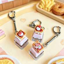 New Creative Strawberry Bread Toast Stress Relief Toy Single Key Keyboard Gadget Small Cake Sticker, Birthday Gift, Holiday Party Favor, Back To School Gift - Multicolor - View 1