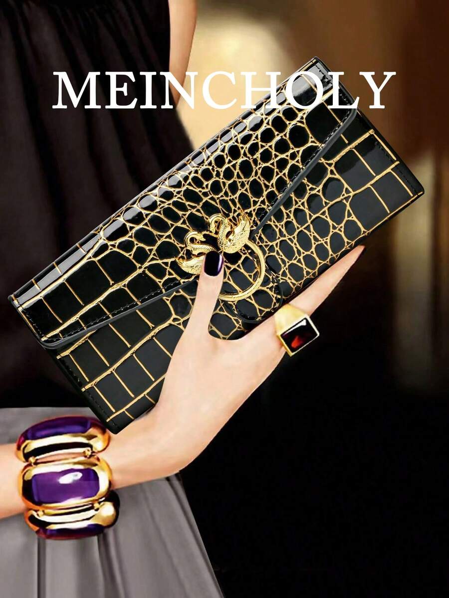 Cartera de moda de gran capacidad con diseño de patrón floral, de estilo de negocios y casual como regalo para mujeres - Multicolor - Ver 1