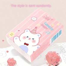 6 Packs Cute Birthday Bear Pocket Tissues, Portable Birthday Bear Handkerchiefs, Facial Tissues, Napkins, Suitable For Business Trips, Work, Travel - Multicolor - View 10