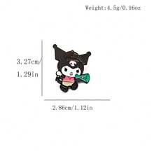 SANRIO 1件可愛卡通三麗鷗胸針，萬聖節與聖誕節金屬徽章，Hello Kitty胸針，柔甜貓咪合金包包配件針 - 彩色 - 查看 3