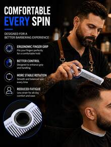 WANMEI Rotating Bearing Hair Comb Professional Haircutting Comb Head Hair Cutting Comb Double-Sided Wide Tooth & Fine Tooth Hair Comb Rotating Hairstyle Comb Barber Salon Hair Cutting Styling Tool - Multicolor - View 6