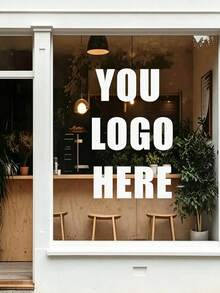1pc Custom Store Name Vinyl Sticker, Thick Bold Letter Die-Cut Decal, Scratch-Resistant Glass Sticker, Commercial DIY Decoration For Cafe, Restaurant, Store Door And Window - Multicolor 2 - View 2