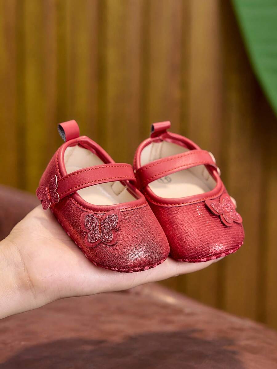 0-1 Year Old Infant Girl Princess Shoes, Soft Sole Solid Color Small ...